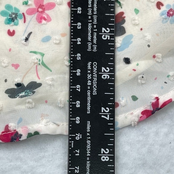 Matilda Jane Blouse Womens Medium M Cream Floral What’s Up Buttercup Swiss Dot - Picture 8 of 11